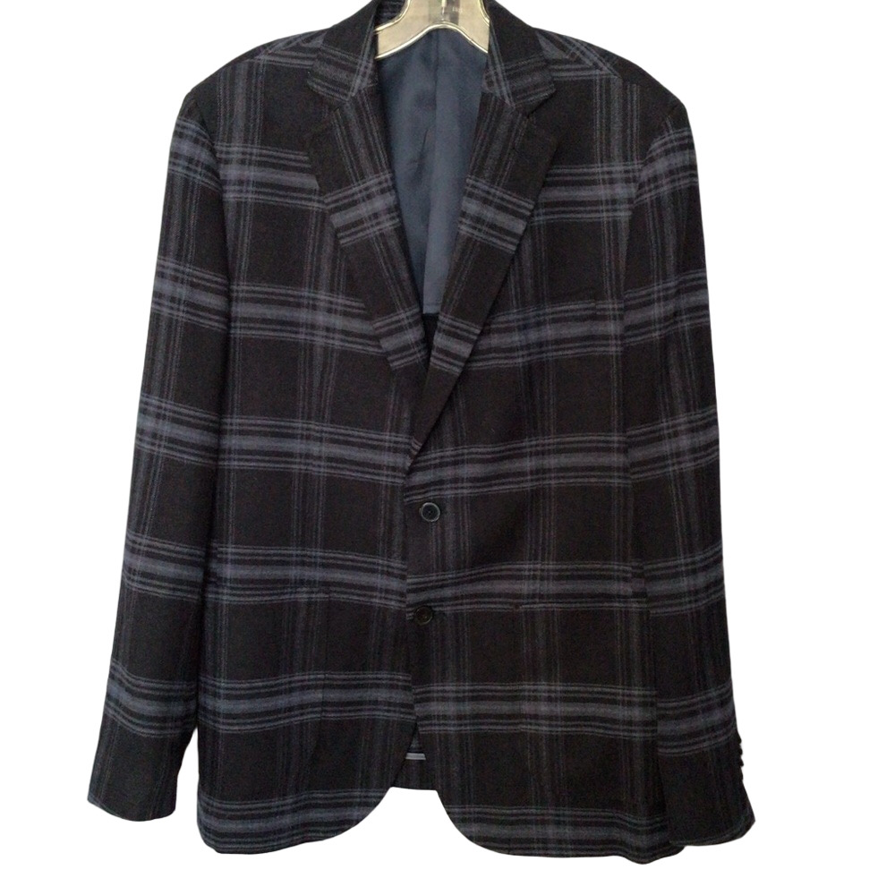 Dan John 1855 Del Principe Blue Plaid Blazer Men’s Sz 42R/55 Made in Italy